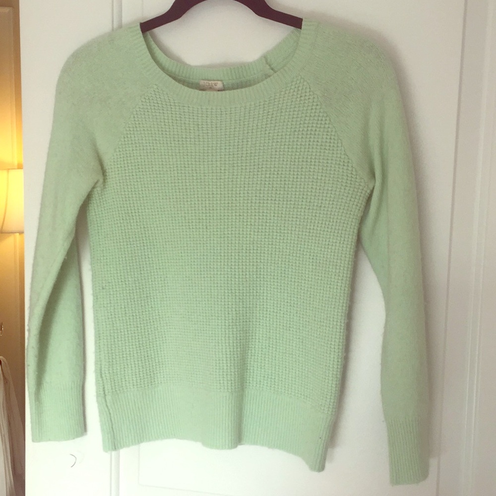 Light green j crew sweater